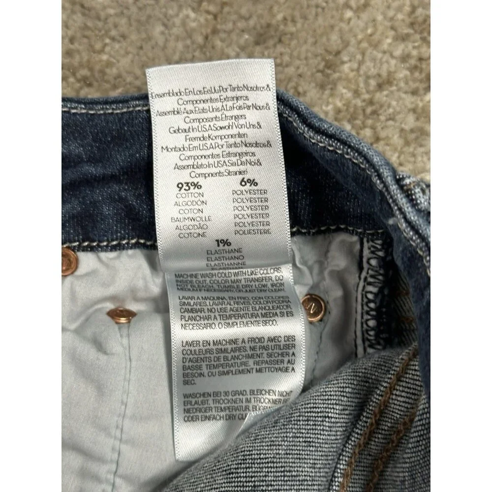 Mother Looker‎ Ankle Fray Denim Stretch Jeans